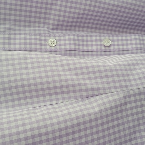 Brooks Brothers Lavender Gingham Checkered Dress Shirt SZ 8 - Picture 10 of 12